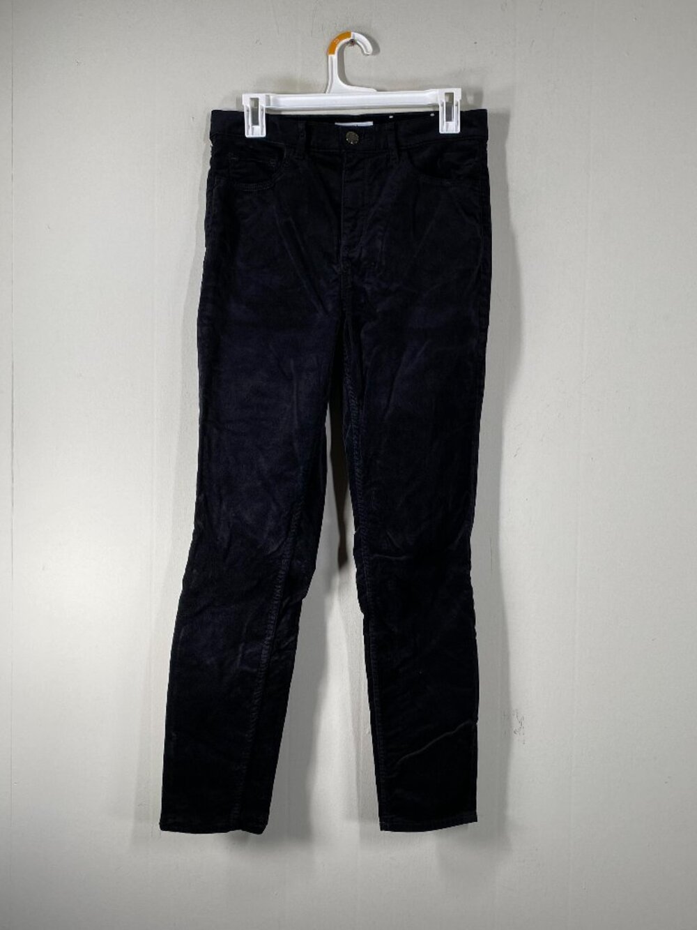 LOFT Made & Loved Velveteen Jeans Women's 28 High Rise Black Casual Pants
